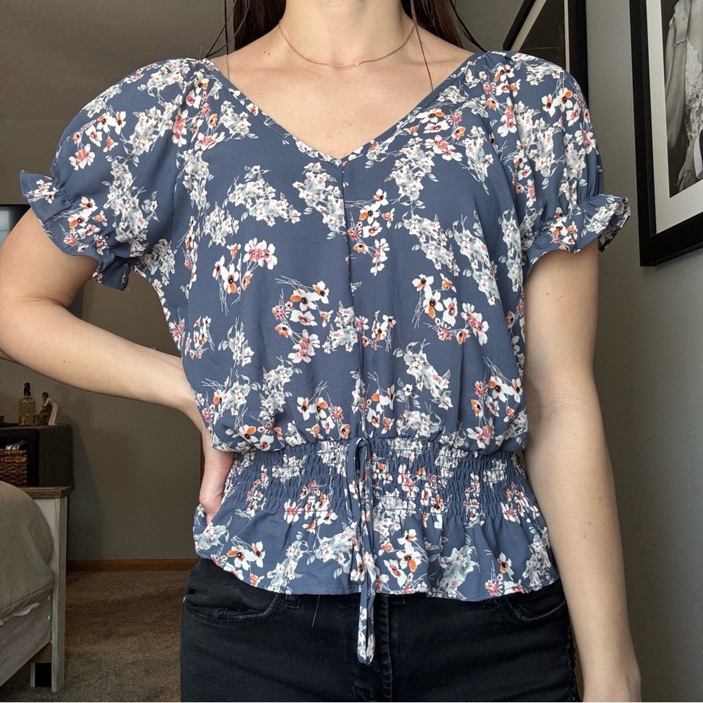 Floral Puff Sleeve Shirt